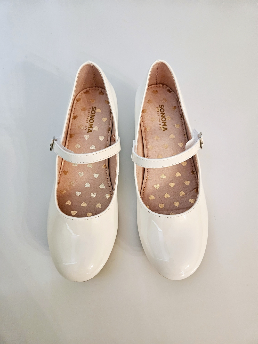 Sonoma Goods for Life Lizzyy Girls Dress Shoes Mary Jane Size 3 White